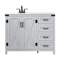 thumbnail image 3 of Elegant Decor Grant 42" Aluminum MDF Single Bathroom Vanity in Gray, 3 of 8
