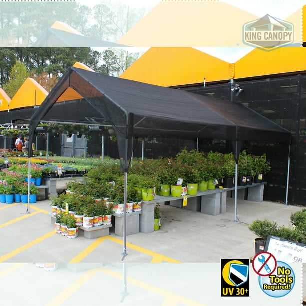 King Canopy 10 ft x 20 ft Garden Shade Greenhouse Canopy ...