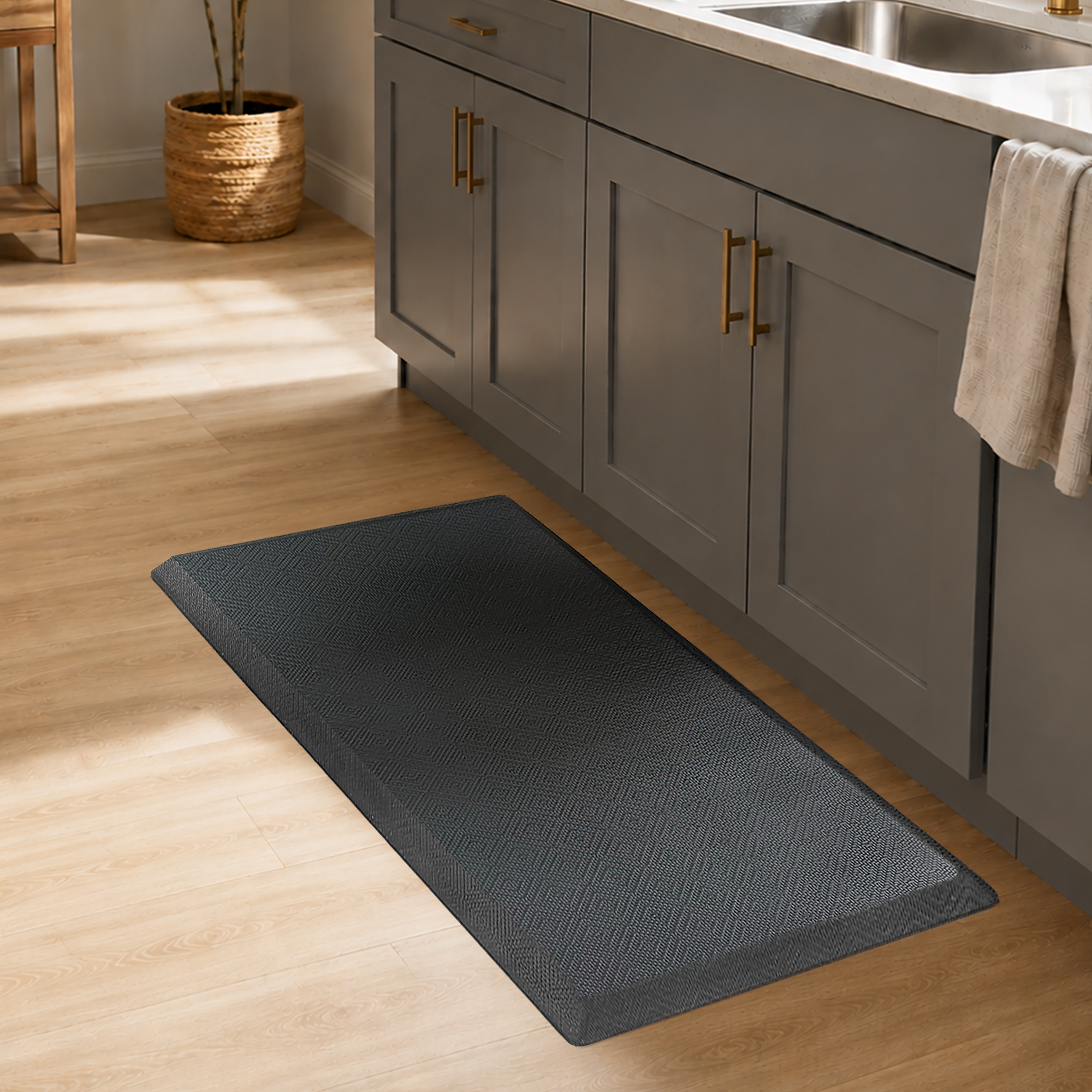 Allure Extra Comfort Anti Fatigue Mat 20x39 - Diamond - Black