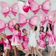 thumbnail image 6 of 6Pcs Pink Bow Balloons Bow Tie Pink Balloon Big Bow Balloon Wedding Bride Shower Girls Gift Balloon Decoration Supplies (Pink,80x48cm), 6 of 7