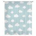 thumbnail image 2 of Clouds Sheer Curtains 54 Inches Long, Cartoon Blue Sky Minimalist Aesthetic Light Filering Curtains, Breathable Simi Curtain Privacy Drapes for Kitchen Bathroom Lightweight Small Window Treatment, 2 of 9