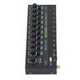 thumbnail image 1 of 10 Channel Audio Mixer, MIX1000 Mono Stereo Mixer with RGB Lights, 1/4 TRS Inputs and Outputs, Ultra Low Noise, Mini Stereo Line Mixer for Guitars Bass Keyboards, 1 of 7