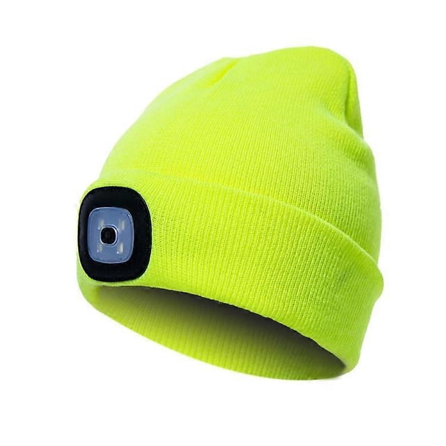 Luminous LED Luminous Beanie Cap Unisex Headlight Rechargeable Hat Red and Blue Glow Flashing Alarm Headlight Multi-Color