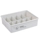 thumbnail image 3 of Yuarrent Caja de almacenamiento de calcetines de ropa interior, sujetador de plástico apilable dividido, bragas, tapa de acabado, organizador Almacenamiento y organización del hogar Gris 10 cuadrícula, 3 of 6