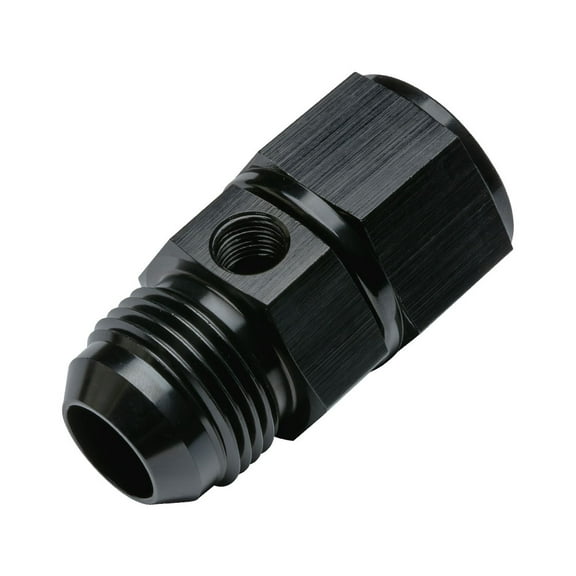 GlowShift -12 AN Male to -12 AN Female Fuel Pressure Sensor Thread Adapter with 1/8-27 NPT Female Thread Port