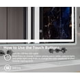 thumbnail image 3 of YUSAZENS Wall Mounted LED Vanity Bathroom Mirror, Aluminum Alloy Frame with 3 Color Light Modes, Dimmable Touch Control Modern Decor Mirror 24x32 Inch, 3 of 6