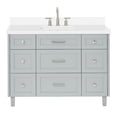 thumbnail image 6 of ARIEL Monroe 49 Inch Single Rectangle Sink Bathroom Vanity With Pure White Quartz Countertop 1.5 Inch Edge In Grey, 6 of 8