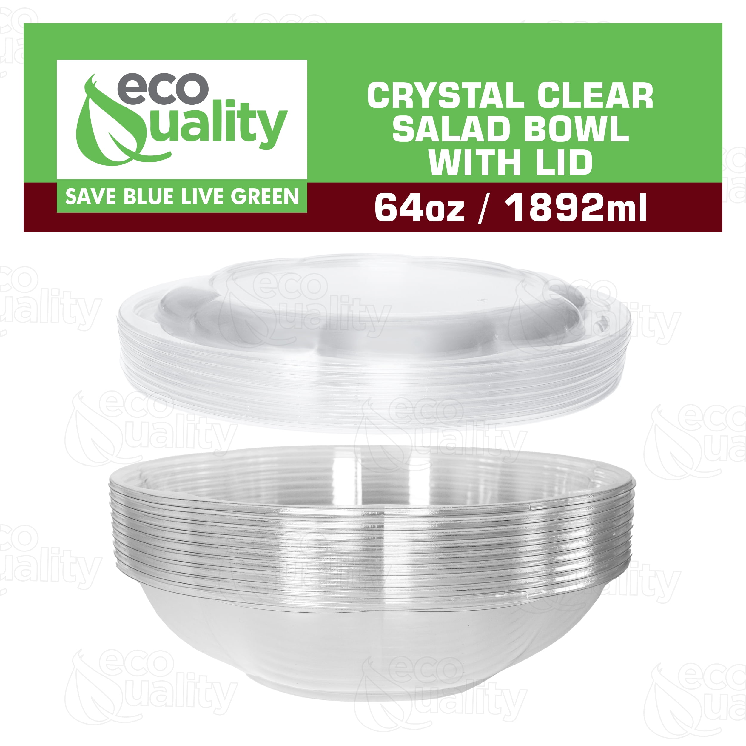 Restaurantware 7 Ounce Plastic Salad Bowls, 200 Recyclable White Plastic Bowls - Diposable, Round, White Plastic to Go Bowls, Lids Sold Separately, Fo