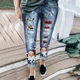 thumbnail image 4 of Aayomet Jeans For Women Ripped Baggy Wide Leg Jeans Non-Stretch Fabric High Waist Loose YKK Zipper for All Leg Types Suitable for All Kinds of People,Red 4XL, 4 of 5