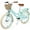 Green, variant on Girls Bike with Basket for Kids 7-10, 20" Kids' Bicycles Leather Saddle & Safety Bell, Green