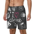 thumbnail image 2 of Balery I Love Coffee Mens Swim Trunks Swim Shorts for Men Quick Dry Inseam Beach Shorts with Compression Liner Pocket-3X-Large, 2 of 9