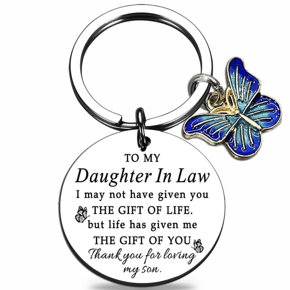 Gifts for Daughter In Law From Mother In Law Birthday Wedding Engagement Gift To My Daughter In Law Keychain Unique Mothers Day Gifts