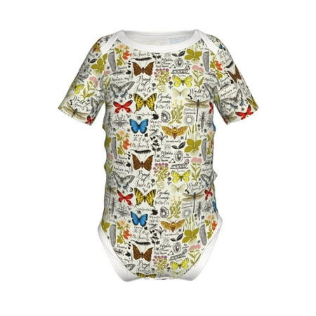 

Junzan Insects And Medicinal Herbs Print Short-Sleeve Baby Climbing Clothes Bodysuits for Infant One-Piece for Baby Boys & Girls Baby Clothes Baby Romper with Snap Closure-6 Months
