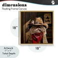 thumbnail image 3 of Deputy Purrkins Cat Sheriff Gold Framed Floater Canvas Wall Art, design by Lucia Heffernan, 3 of 10