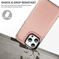 thumbnail image 5 of KOMI pour iPhone 16 Pro Max Étui Mural avec Porte-Cartes, Cuir PU Premium Support Fentes pour Cartes Protection Antichoc Robuste Étui à Rabat pour Apple iPhone 16 Pro Max 6.9 Pouces, Or Rose, 5 of 5