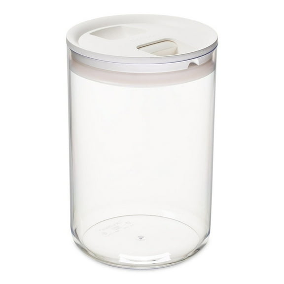Click Clack Clear Pantry Canister with White Lid, 4.2 Quart