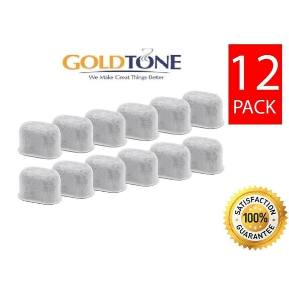 (12) GoldTone Charcoal Water Filters for ALL Breville Coffee Makers, BWF100 Replacement