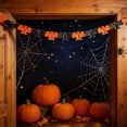 thumbnail image 6 of MYUNNIL Halloween Paper Garland, Hollow 10Ft Orange and Black Bats Shape Wall Hanging Tissue Banner, Foldable Reusable Cute Spooky Ceiling Wall Prop for Halloween Party Decorations, 6 of 7