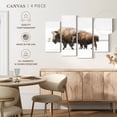 thumbnail image 4 of Elephant Stock Bison In Yellowstone National Park Wall Art - Horizontal Multi Panel Canvas - Living Room Wall Decor - Animal Multi Panel - White And Gray Decor - 30" x 18", 4 of 4