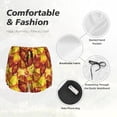 thumbnail image 4 of Balery Autumn Mosaic Maple Leaves Pantalones cortos deportivos para mujer con forro y dos bolsillos, elásticos, para entrenamiento, gimnasio, yoga-Small, 4 of 7