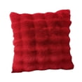 thumbnail image 3 of Funda de cojín de felpa, funda de cojín cuadrada cómoda, funda de almohada elegante, funda de almohada, para cama, dormitorio, sala de estar Rojo, 3 of 8