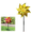 Yellow, variant on Flower Wind Spinner Sparkly Lawn Pinwheels, Plastic Reflective Pinwheels for Party Decorations/Yard/Garden, Colorful Rainbow Garden Windmill