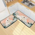 thumbnail image 7 of 2-Piece Kitchen Mat Set Non Slip Washable Floor Mats Decorative Rugs for Kitchen Sink Laundry Cute White Rabbit, 7 of 7