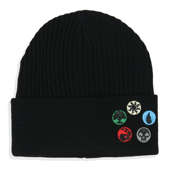Magic The Gathering Adult Mana Token Symbols Knit Cuff Beanie Hat Cap