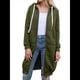 thumbnail image 2 of Sudadera con Capucha y Cremallera para Mujer, Chaqueta Informal de Larga para Otoño, Chaquetas Largas de Otoño con Bolsillos, Túnica Verde XL, 2 of 9