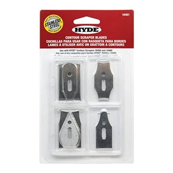 Contour Scraper Replacement 6 Stainless Steel Blades