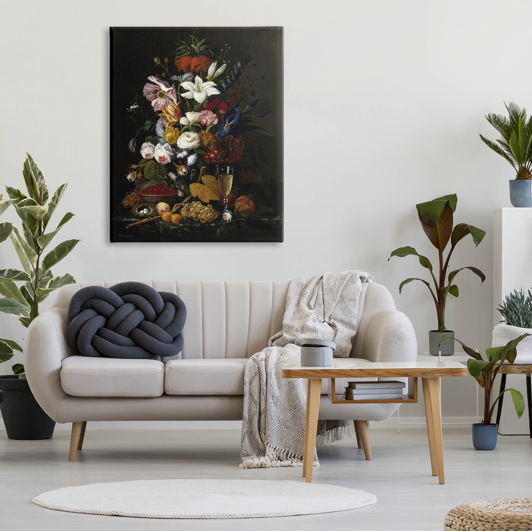 Stupell Industries Traditional Floral Goblet Still Life Painting Gallery Wrapped Canvas Print Wall Art, Design by Stellar Design Studio