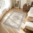 thumbnail image 4 of Alfombra Loongrug, lavable, de 4 x 6 pies, estilo bohemio vintage, resistente a las manchas, 4 of 7