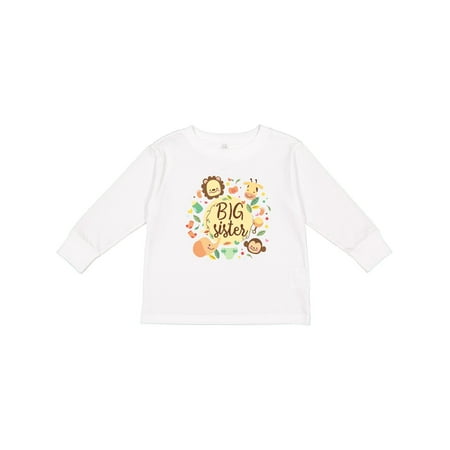 

Inktastic Big Sister Gift Toddler Toddler Girl Long Sleeve T-Shirt