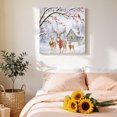 thumbnail image 4 of Canvas Wall Art, Christmas Deer Framed Canvas Prints for Living Room Bathroom, Snowflakes Xmas Branch Cardinal Birds Berries Gallery Wrapped Wall Decor for Home Office, Gifts, 12"x12" Ship Next Day, 4 of 9