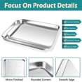 thumbnail image 3 of Mini Oven Tray, Stainless Steel Small Baking Trays Sheets Pan, Rectangle Cake Tin Perfect for Baking Cooking Serving, 3 of 5