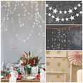 thumbnail image 2 of 4M Xmas String Hanging Star Christmas Party Decoration Tree Ornament Garland Silver Paperboard, 2 of 7