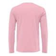 thumbnail image 7 of Dresfit Mens Thermal Shirts Crew Neck Big and Tall Shirt Fall Knit Long Sleeve Solid Color Athletic Tops 2025 Lightweight Basic Loose Fit Pullover Tops Pink XL, 7 of 7