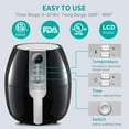thumbnail image 2 of Ultrean Air Fryer 4.2 Quart Air Fryer, Black - LCD Display, Nonstick Cooking Pot, 1500W, 2 of 7