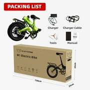 Windhorse W1-GRN City VoltRide Foldable Electric Bike for Adult 16 Fat Tires Beach Cruiser with Smart App (Green)