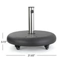 thumbnail image 4 of Noble House Hayward Outdoor 80lbs Concrete Circular Umbrella Base in Black, 4 of 9