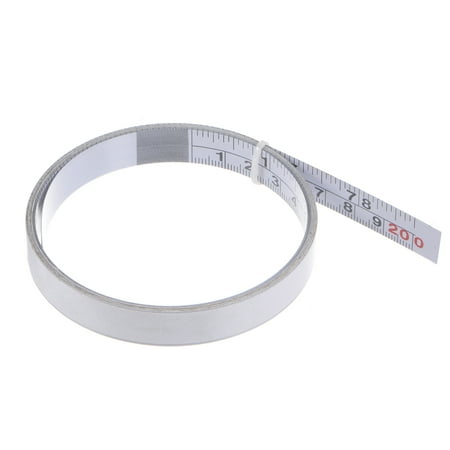 

Self Adhesive Tape Measure 80 inch/2M Double Scale Left to Right Reading Measuring Tape Steel Sticky Ruler White