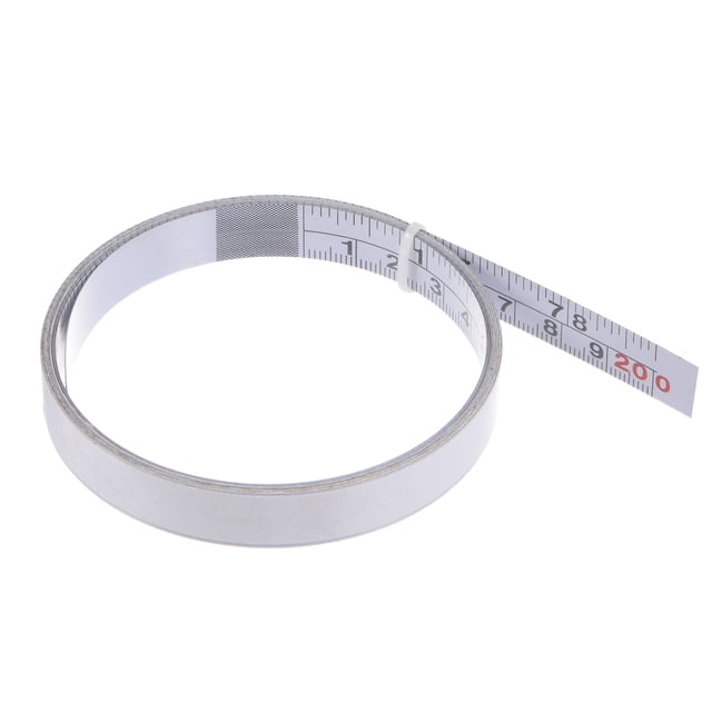 Cinta Métrica Auto Adhesiva 80 Pulgadas/2M Unique Bargains Regla de Acero Blanco
