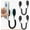 Black, variant on WZXPWT Magnetic Remote Control Holder, Spring-Loaded Remote Organizer with Strong Adhesive Base, Retractable Remote Control Storage Solution for Efficient Small Item Management