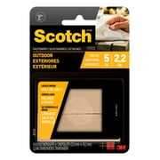 Scotch Outdoor Fasteners, 1 in. x 3 in., Clear, 2 Sets/Pack