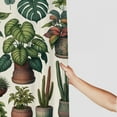 thumbnail image 3 of JEUXUS Plant Scene with Cacti and Succulents Shower Curtain for Bathroom Decoration White, 3 of 6