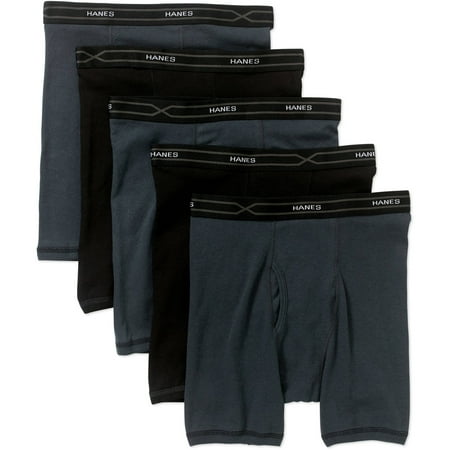 Hanes Men's X-Temp Regular Length Boxer Briefs, 5 Pack