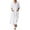 White, variant on Linen Dress for Women Long Skirt Shirt, Elegant Solid Colour, Casual Lapel, Midi Dress, Loose Long Tunic with Pockets, Comfortable and Breathable