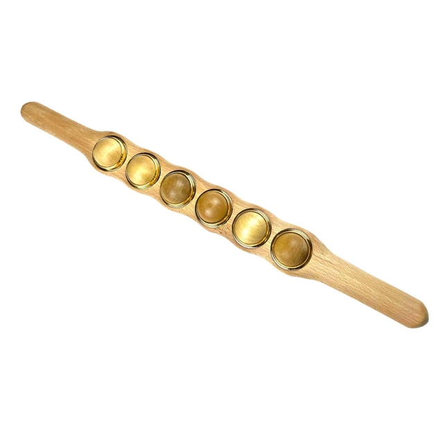 Rodillo de de madera de mano para relajación corporal, barra rodante anticelulítica para cuello, hombros, cintura, brazos, Abdomen, muslo Salvador rodillo de masaje