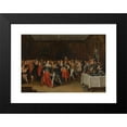 thumbnail image 2 of Hieronymus Francken II 18x14 Black Modern Framed Museum Art Print Titled - An Interior Scene with Elegant Figures at a Wedding, 2 of 5