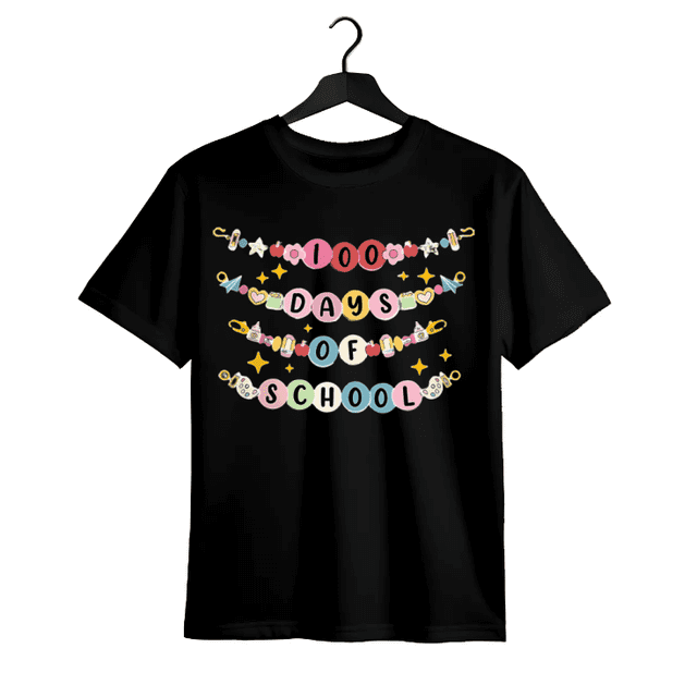 Casual Short-Sleeve Men'S T-Shirt with School-Themed Patterns for Spring and Summer.